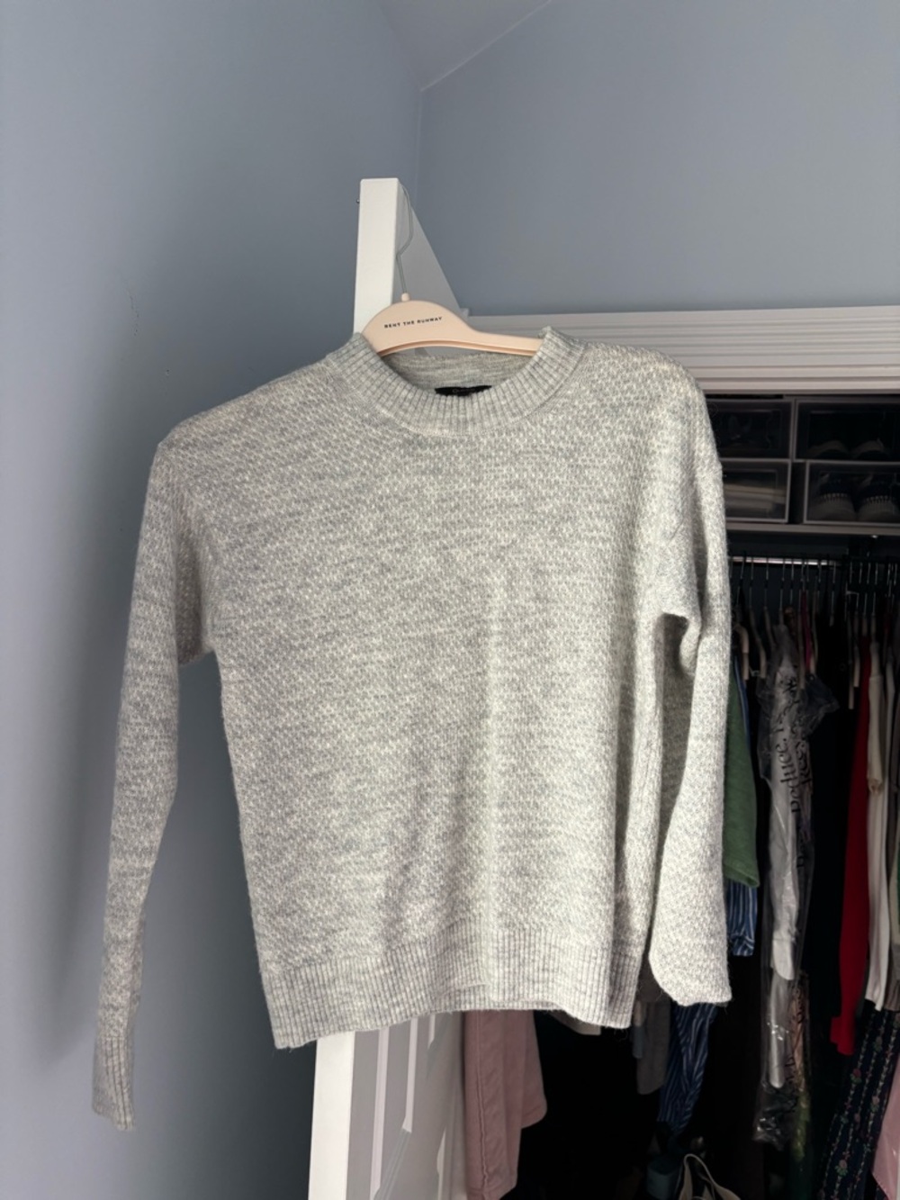 Quince Heather Light Gray Crewneck Sweater